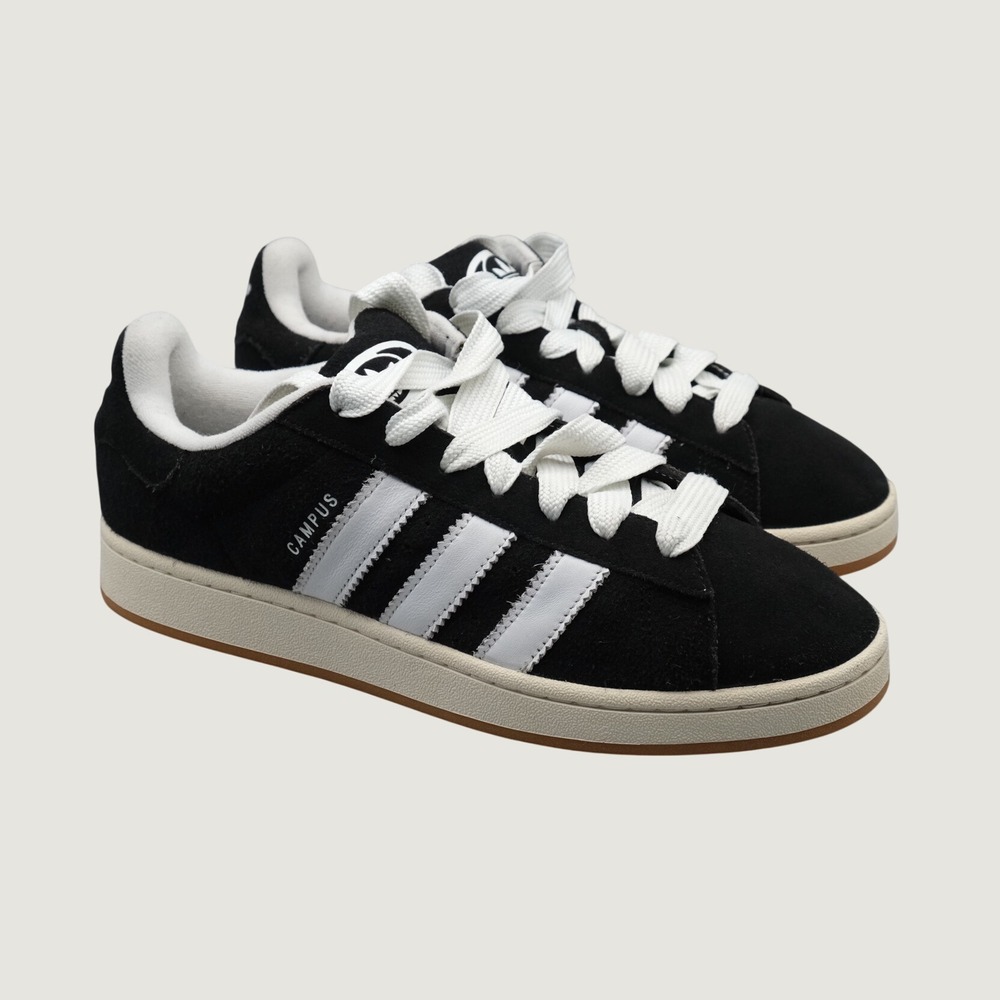 Adidas Campus 00s Size 11 Core Black White Gum HQ8708 Suede Skate Sneakers